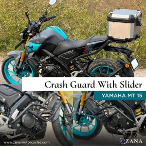 ZANA Crash Guard With Slider Black For Yamaha MT 15 - ZI-8387