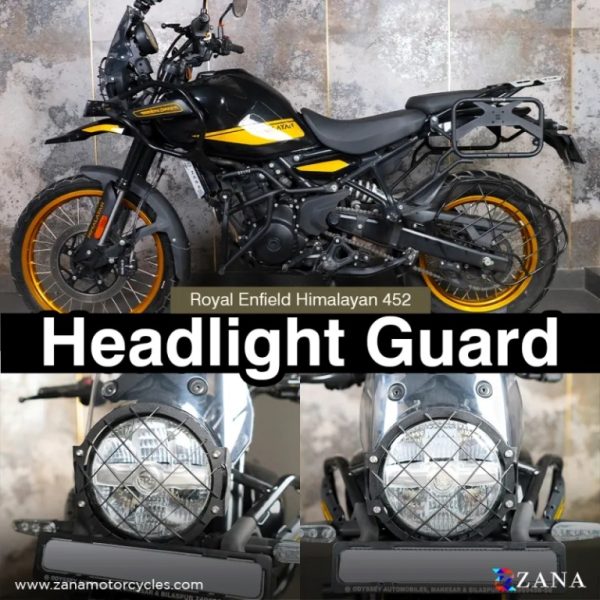 ZANA Head Light Guard for Himalayan 450 (Black Color - Stainless Steel) Type-2 - ZI-8437