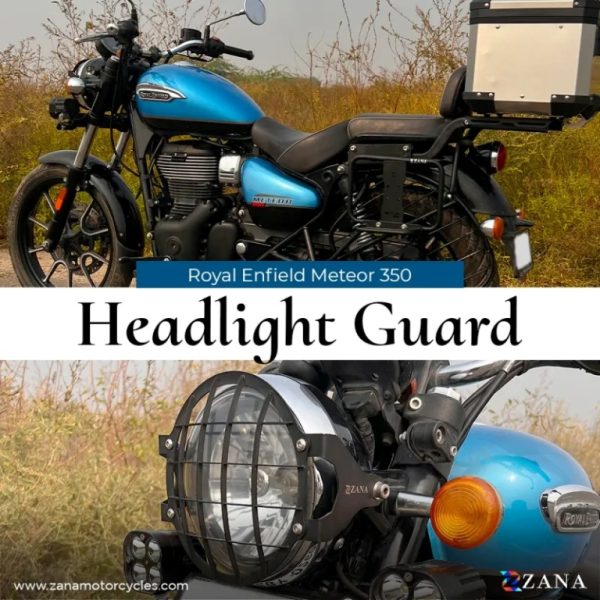 ZANA Headlight Guard Stainless Steel T-1 For For Royal Enfield Meteor 350 (Coming Soon Pre-booking Open Now) - ZI-8385