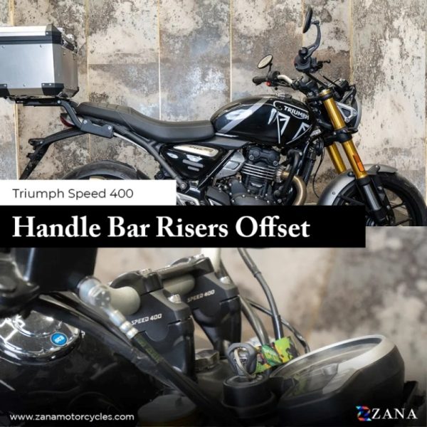 ZANA Offset Handle Bar Riser Black For Triumph Speed 400 - ZI-8357