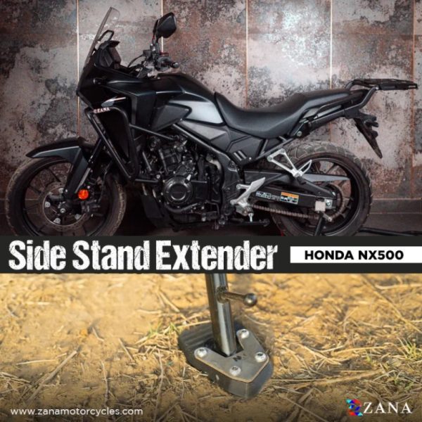 ZANA Side Stand Extender for Honda NX500 (Aluminium & Stainless Steel) - ZI-8473