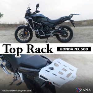 ZANA Top rack with Plate For Honda NX500 (Aluminum Silver) - ZI-8476