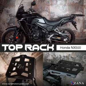 ZANA Top rack with Plate For Honda NX500 (MILD STEEL BLACK) - ZI-8471