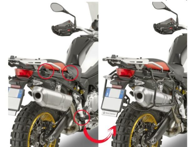 GIVI Specific Rapid Release Side-case Holder For BMW F 850 GS (2018 - 2020) - PLR5127