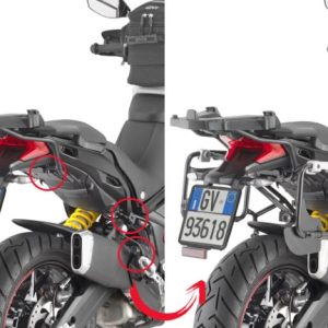 GIVI Specific Rapid Release Side-case Holder For Ducati Multistrada 950 S (2019 - 2021) - PLOR7412CAM