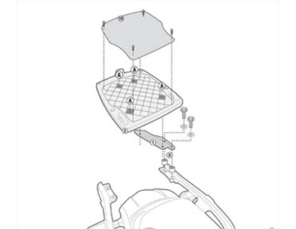 Givi Monolock Top Rack for Kawasaki Versys 1000 2017+ - SR4105M