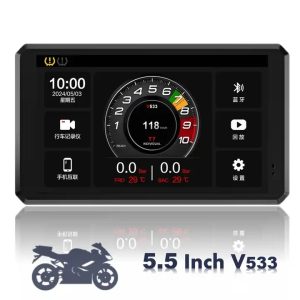 S2 Elite 5.5 inch Motorcycle Navigation Android Auto Carplay with GPS Camera and TPMS - Universal