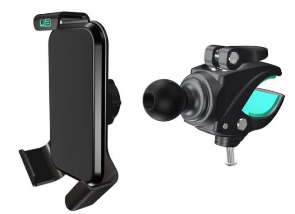 Ultimateaddons Universal Phone Holder For Motorcycle With Gripper Mount - UA-EXM-OB