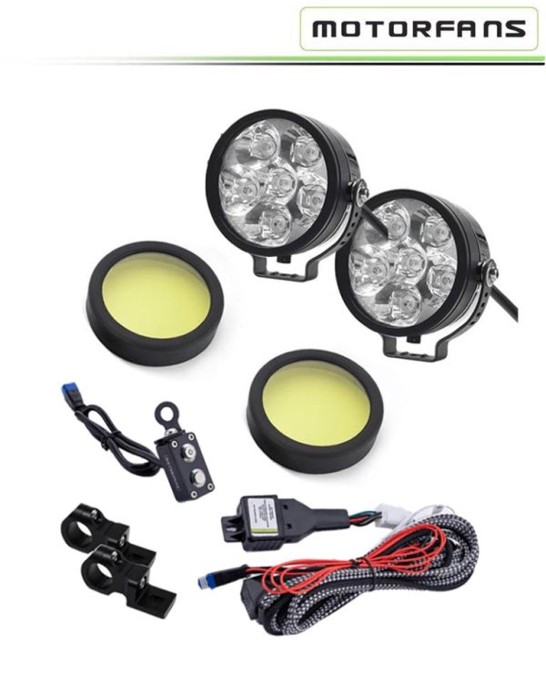 Motorfans L6R V2 45W With Strobe/Horn Function 6500K 5000LM LED Auxiliary Lamp - HK360609