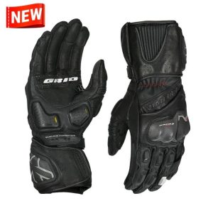 Viaterra Grid Mk3 – Full Gauntlet Riding Gloves - Black