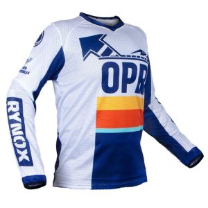 Rynox Ashish Raorane Rally Replica Jersey 2023 Edition - White Blue