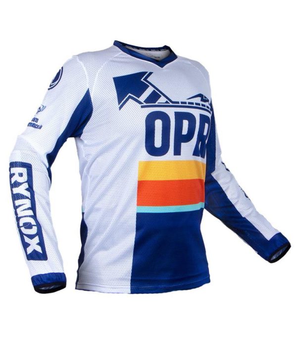 Rynox Ashish Raorane Rally Replica Jersey 2023 Edition - White Blue