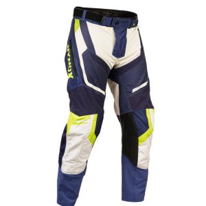 Rynox Dune Neo Offroad Pants - Blue Orange - Blue Hi-Viz Green