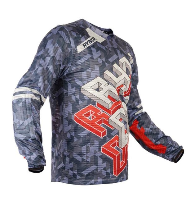 Rynox Fusion Neo Offroad Jersey - Grey Red