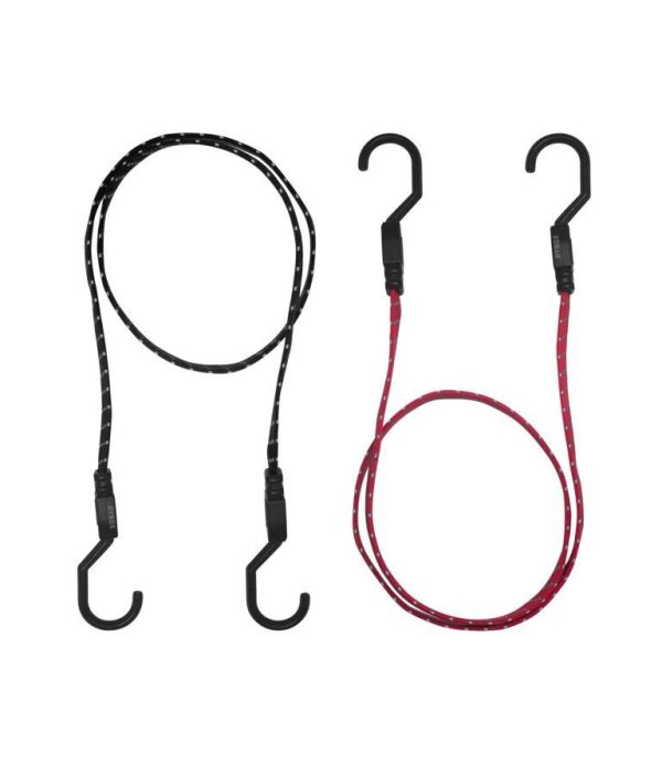 Rynox Gripper Reflective Bungee - Pack Of 2 - Black Red