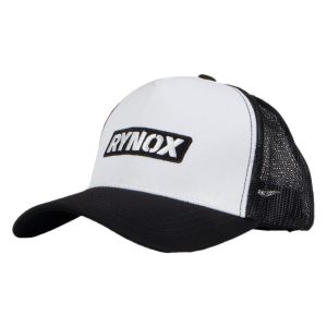 Rynox Wordmark Trucker Cap - White Black Mesh