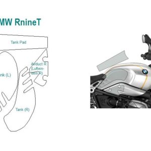 Wunderlich BMW R NineT Protection - Tank Protection Set - Tank Only - 33331-100