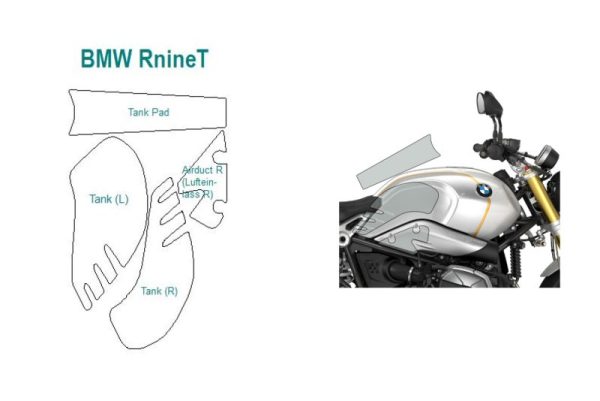 Wunderlich BMW R NineT Protection - Tank Protection Set - Tank Only - 33331-100