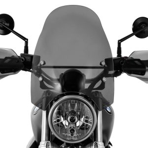 Wunderlich BMW R NineT Screens - Roadster Touring Screen (Height 420mm) - Smoked Grey - 30472-102