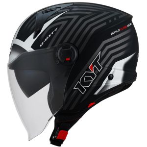 KYT City - D-City Lucent Matt Black-silver - Helmet