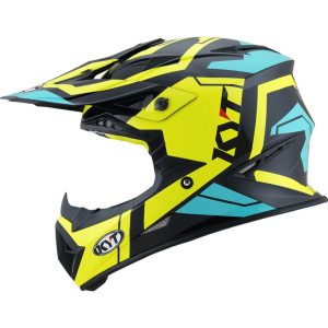 KYT Off Road - Jumpshot Black Aqua - Off Road Helmet