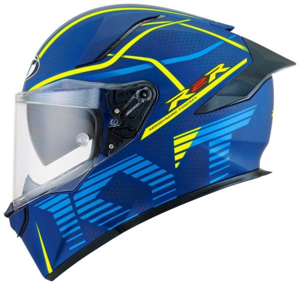 KYT Sport Touring - R2R PRO Concept Matt Blue Yellow - Full Face Helmet