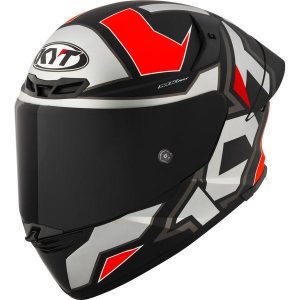 KYT Sport Touring - TT-REVO Electron Matt Grey Red - Full Face Helmet