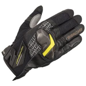 RS Taichi Armed Mesh Gloves - Black Fluo Yellow