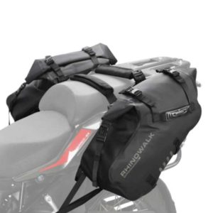 Rhinowalk Motorcycle Waterproof Saddle Bag 48L Bike Tail Seat Luggage for Off/On Road ADV Long Distance Touring (Pair-Set) (MT1448)