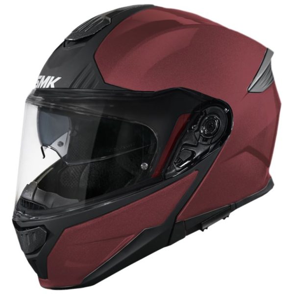 SMK Gullwing Solid – Flip-up Helmet – Wine Red MA 300