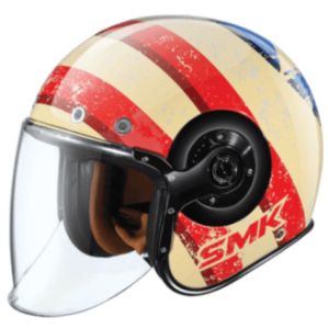 SMK Retro Jet Pinstripe - Open Face Helmet - GL 435