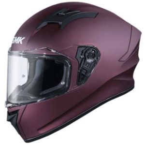 MK Stellar Solid Full-Face Helmet - Wine Red MA500