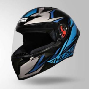 Studds Thunder D1 Lightvolt Decor Full Face Helmets - Black / Grey & Blue