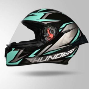 Studds Thunder D1 Lightvolt Decor Full Face Helmets - Black/Blue & Grey