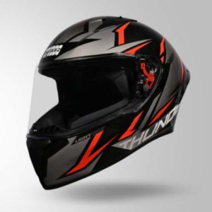 Studds Thunder D1 Lightvolt Decor Full Face Helmets – Black / Grey & Orange