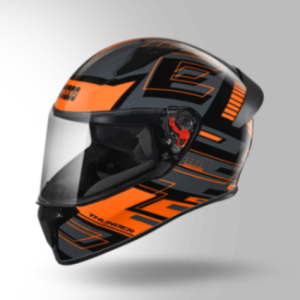 Studds Thunder D3 Decor Black & Orange With Spoiler - Full Face Helmets