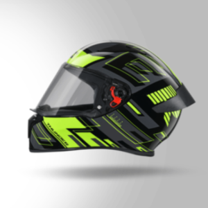 Studds Thunder D3 Decor Black & Yellow With Spoiler - Full Face Helmets