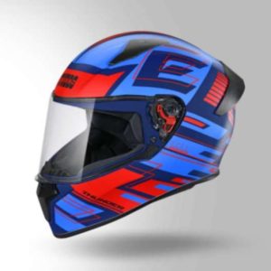 Studds Thunder D3 Decor Blue & Red With Spoiler - Full Face Helmets