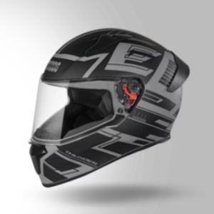 Studds Thunder D3 Decor Matt Grey & Black With Spoiler - Full Face Helmets