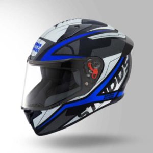 Studds Thunder D4 Decor Black & Blue With Spoiler - Full Face Helmets