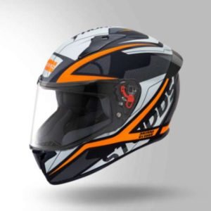 Studds Thunder D4 Decor Black & Orange With Spoiler - Full Face Helmets