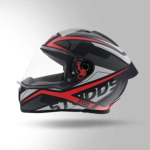 Studds Thunder D4 Decor Black & Red With Spoiler - Full Face Helmets