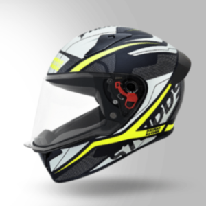 Studds Thunder D4 Decor Matt Black & Yellow With Spoiler - Full Face Helmets