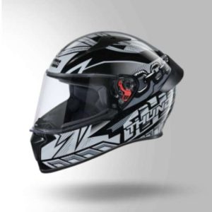 Studds Thunder D5 Decor Black & Grey With Spoiler- Full Face Helmets