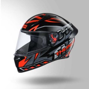 Studds Thunder D5 Decor Black & Red With Spoiler- Full Face Helmets