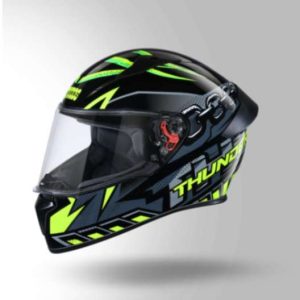 Studds Thunder D5 Decor Black & Yellow With Spoiler- Full Face Helmets