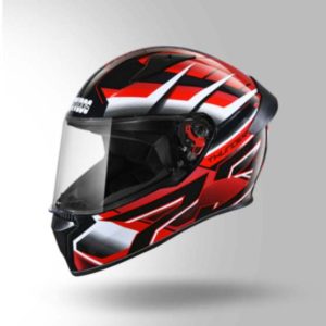 Studds Thunder D6 Decor Black / White & Red With Spoiler - Full Face Helmets