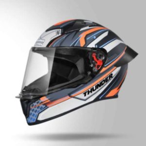 Studds Thunder D8 Decor Black & Grey With Spoiler - Full Face Helmets