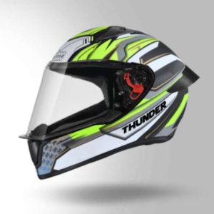 Studds Thunder D8 Decor Matt Black &Yellow With Spoiler - Full Face Helmets