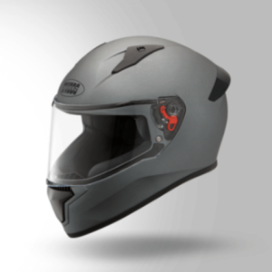 Studds Thunder Matt Gun Grey With Spoiler - Full Face Helmets